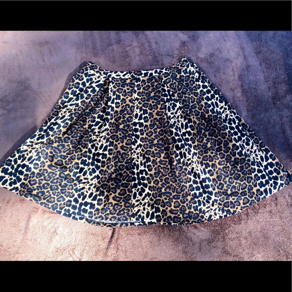 Animal Print Skater Skirt (Plus)